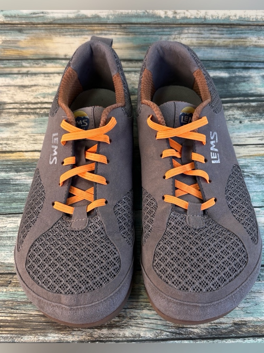 LEMS Primal 2 Minimalist Sneakers Mens 8 Gray Vegan Wide Toe Box Casual Shoes